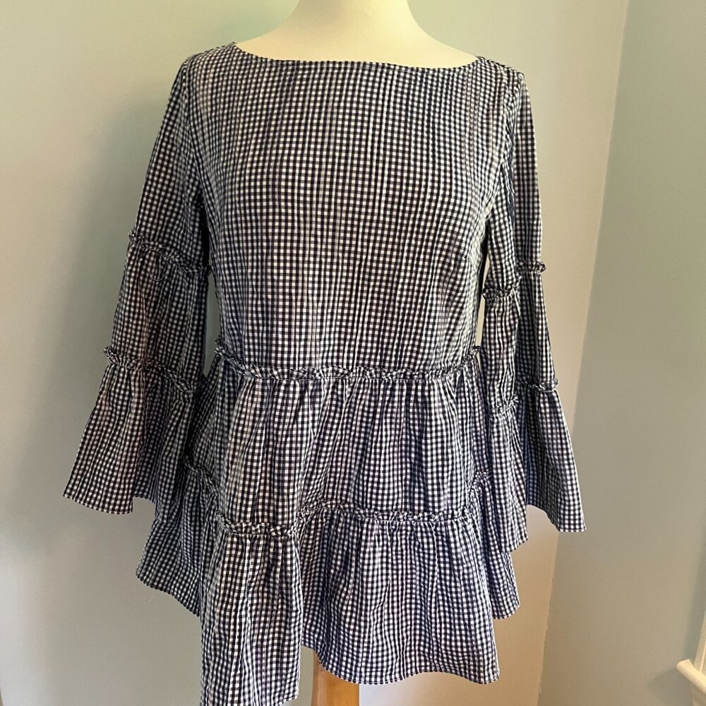 Sara Campbell Gingham Tiered Tunic
